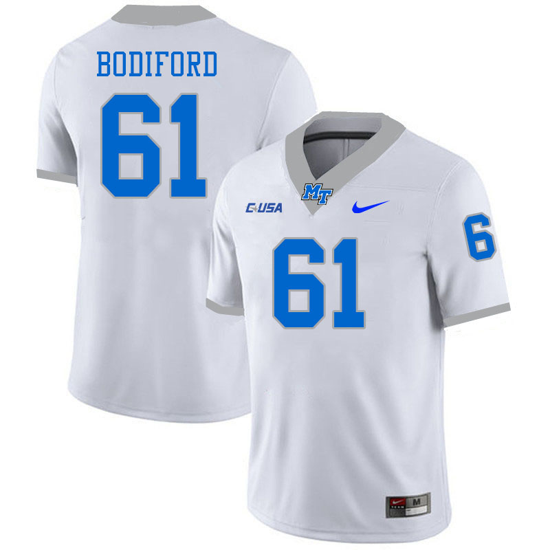 Men-Youth #61 J'Shun Bodiford Middle Tennessee State Blue Raiders 2023 College Football Jerseys Stit